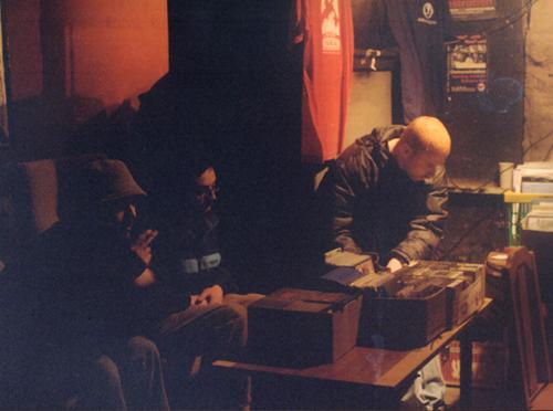 Distro - Lele Paolino and Sabo at the distro - Chemnitz @ Crass Pub 21.o2.2oo2